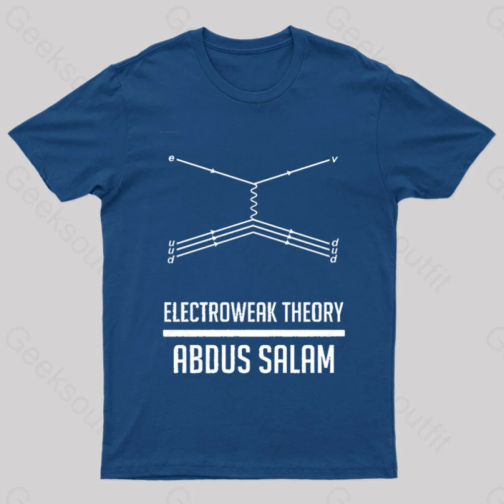 Electroweak Theory Abdus Salam Nerd T-Shirt Minimalist Women's Casual