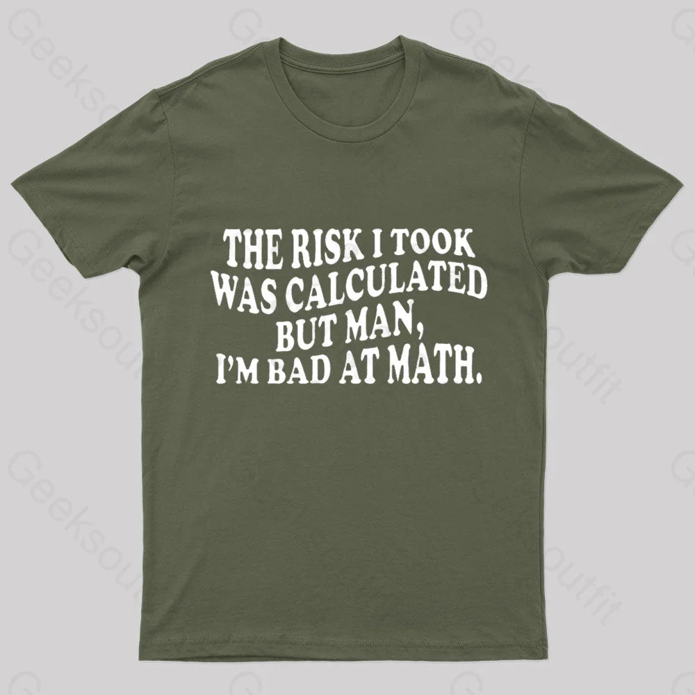 I'm Bad At Math Nerd T-Shirt Sharp Women's Italian