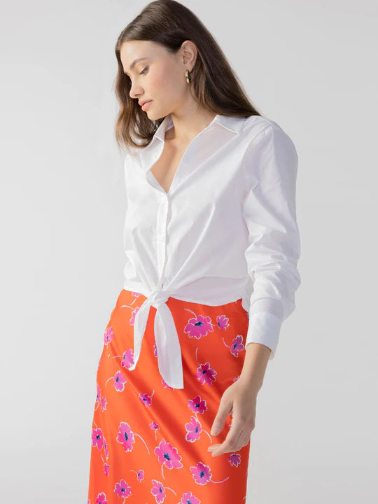 Lover Tie Shirt White Feminine Women's Soft 