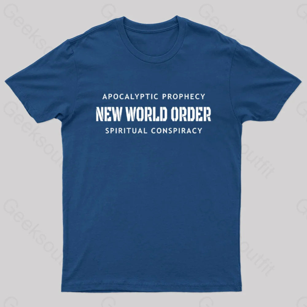 New World Order Spiritual Conspiracy Geek T-Shirt Athletic Women's High - 
