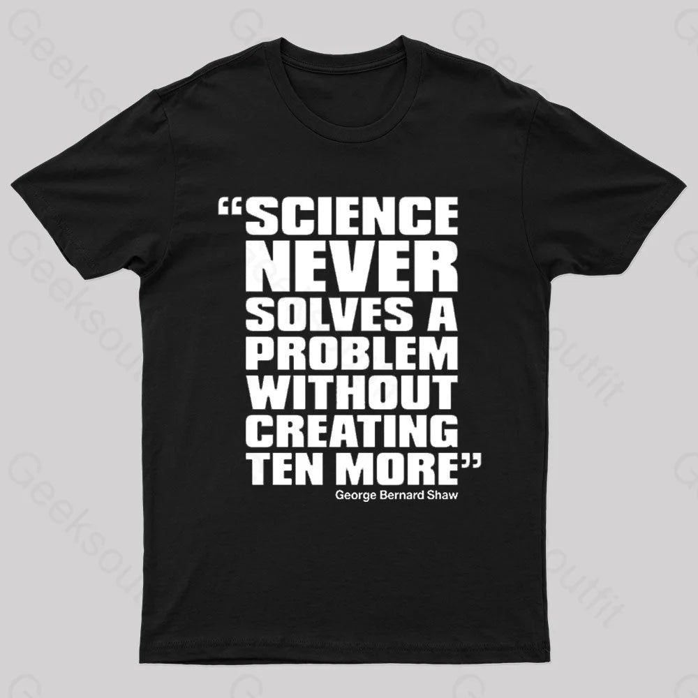Science Never Solves A Problem Geek T-Shirt Casual Women's Japanese 