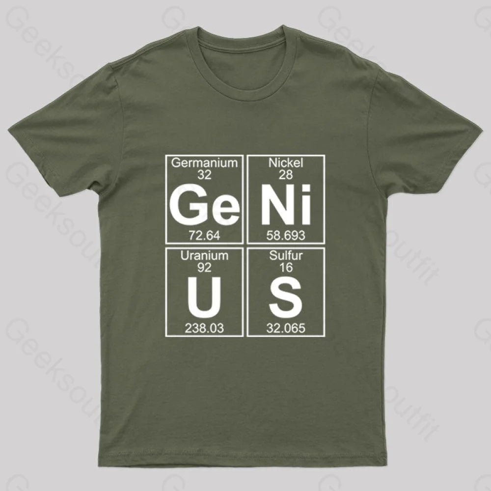 Ge-Ni-U-S (genius) T-Shirt Laid - back Women's Style
