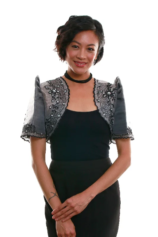WR11 - Mestiza Bolero Dark Gray - Filipiniana Dynamic Women's High - energy