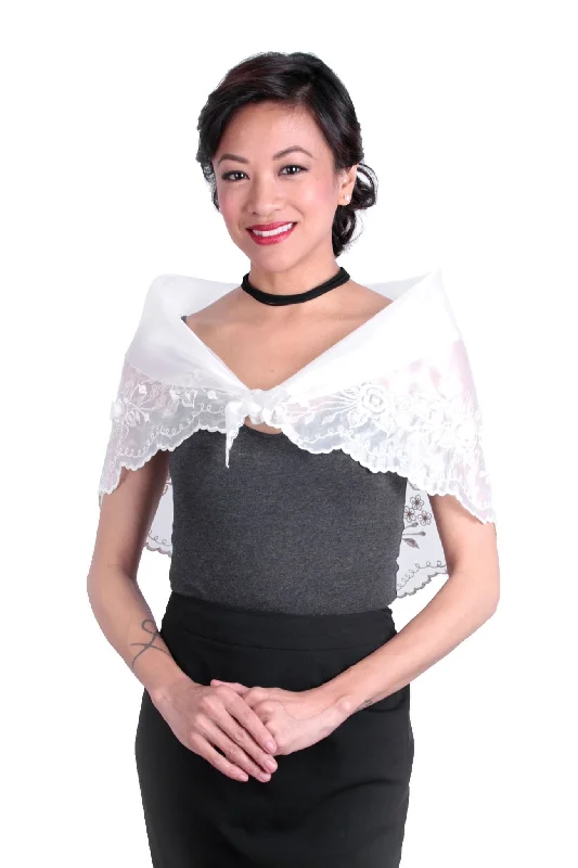 WA01 - Classic Alampay White - Filipiniana Bohemian Women's Free