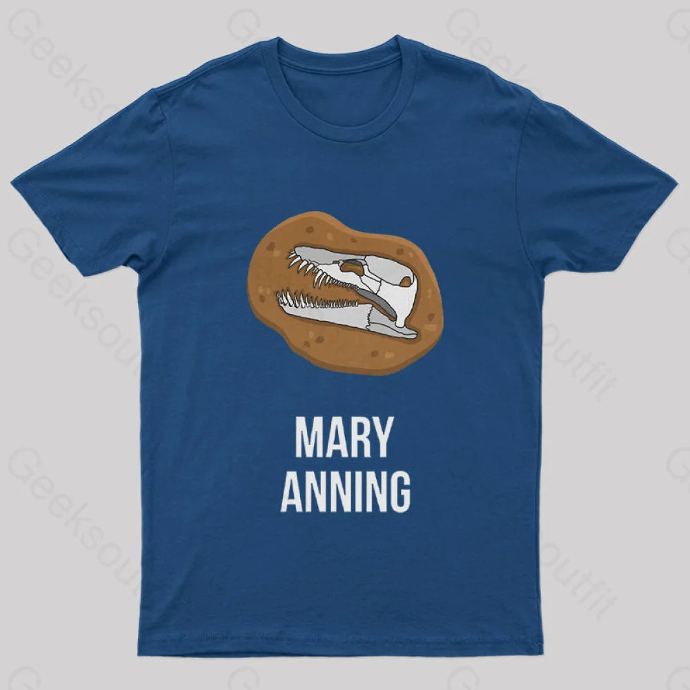 Mary Anning Geek T-Shirt Classic Women's Pin - striped