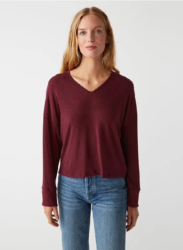 Patty V-Neck Top Practical Women's Multi - 