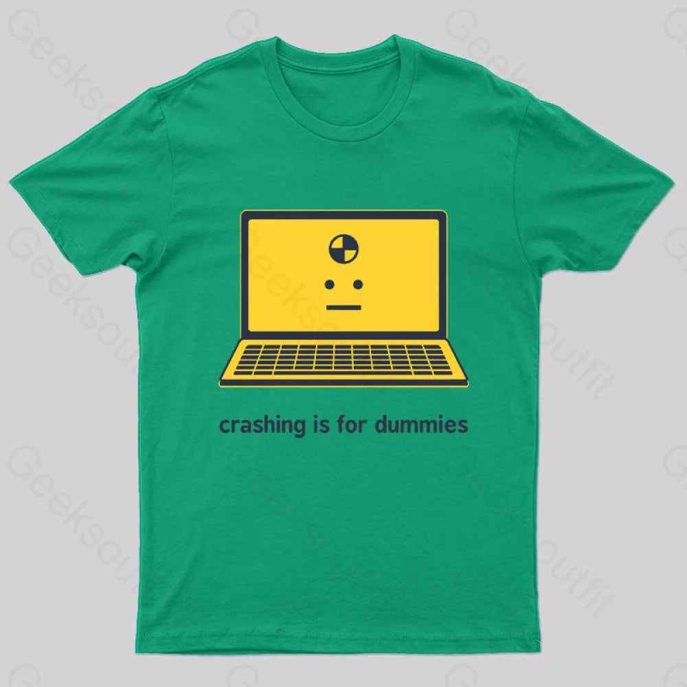 Crashing is for Dummies Nerd T-Shirt Vintage Women's 1970S 