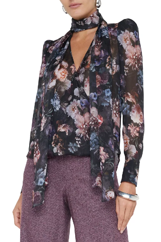 Cambria Silk Tie-Neck Blouse Refined Women's Velvet