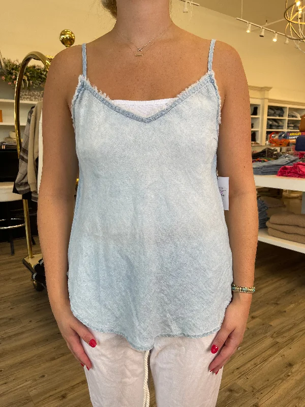 Bella Dahl - Frayed Edge Camisole in Seaside Indigo Elegant Women's Formal 
