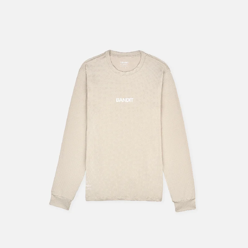 Micromesh™ "Evolve Wave" Long Sleeve Tee - Unisex, Stone Laid - back Women's Vibe
