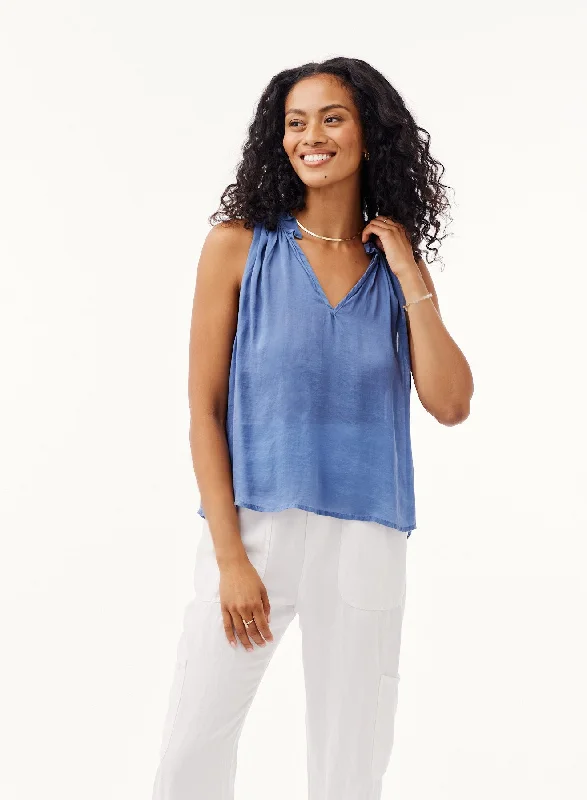 Simeon Ruffle Neck Tank Relaxed Women's Beachy
