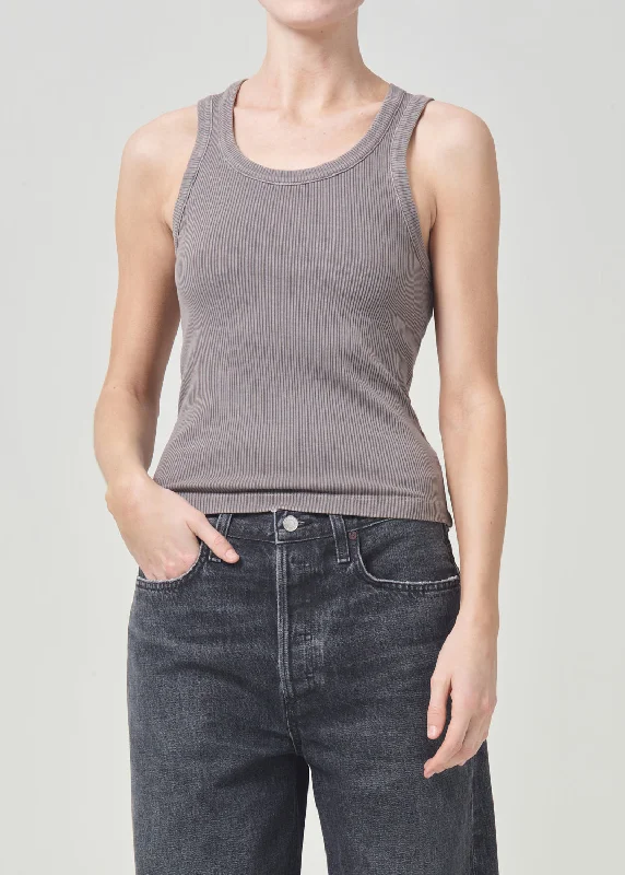 AGoldE - Organic Cotton Poppy Tank in Shaker Vintage Women's 1970S 
