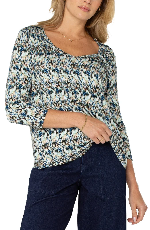 Shirred Detail Top Dynamic Women's Moto