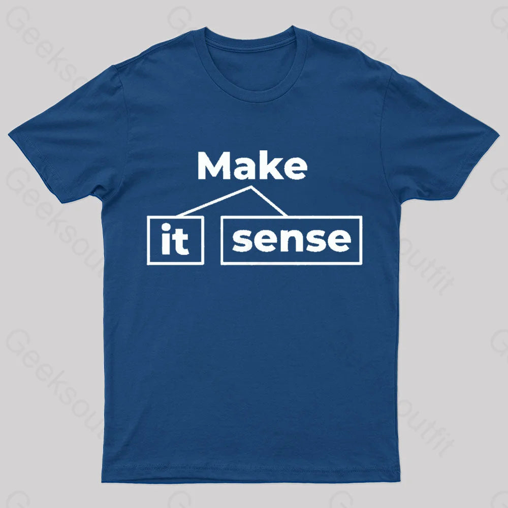 Make It Sense Funny Geek T-Shirt Classic Women's Pin - striped
