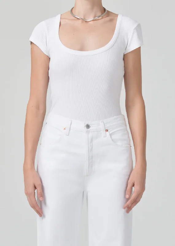 Citizens of Humanity - Lima Scoop Neck in White Traditional Women's 