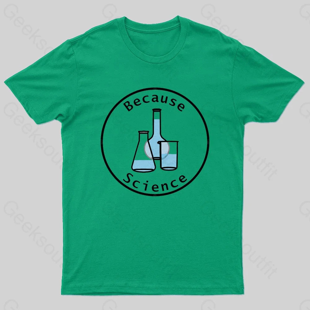 Because Science Geek T-shirt Artistic Women's Hand - painted
