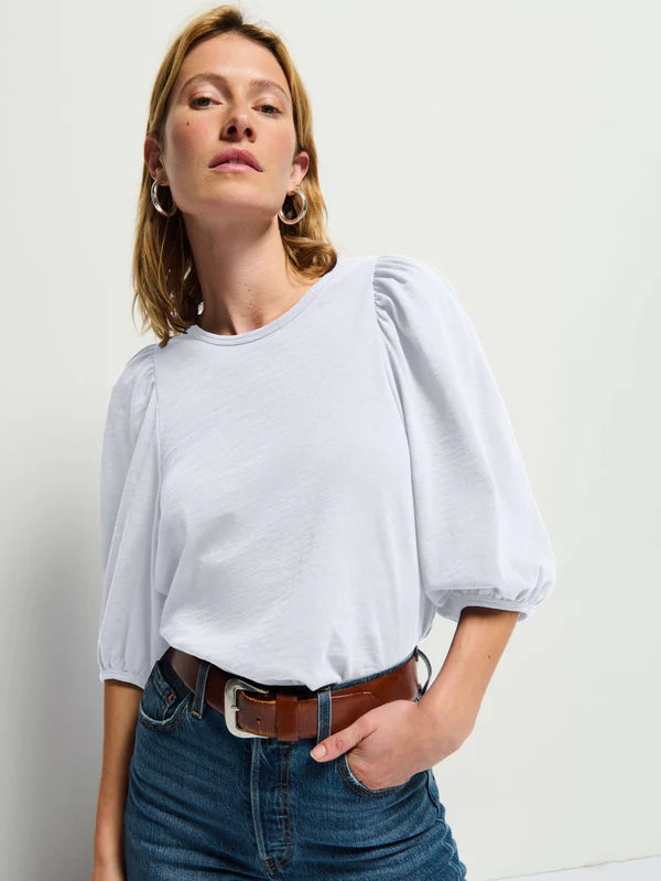 Evita Balloon Sleeve Top Minimalist Women's Casual
