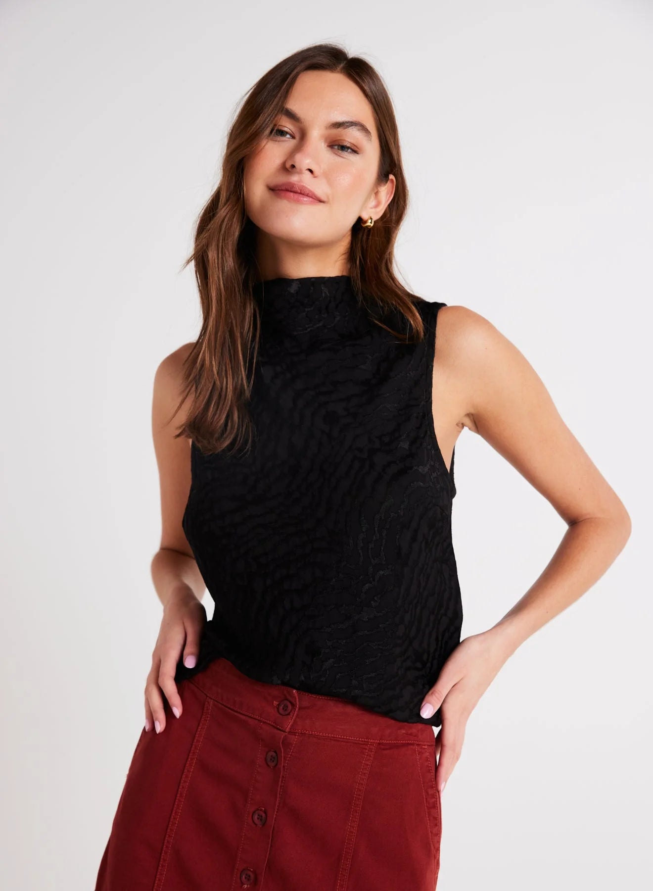 Cowl Neck Bias Top Streetwear Style for 