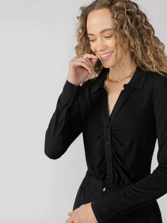 Dreamgirl Button Up Top Cool Women's Distressed
