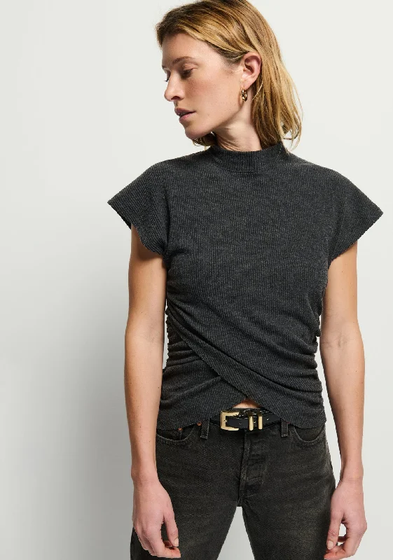 Nation LTD - Khloe Top in Dark Charcoal Heather purpose