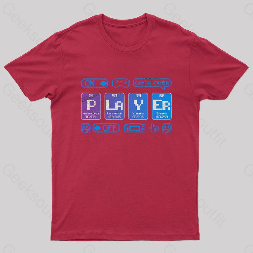 Player Geek T-Shirt Artistic Women's Hand - painted