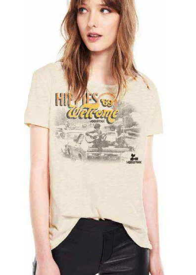 Woodstock Hippies Tee Monochromatic All - in - one