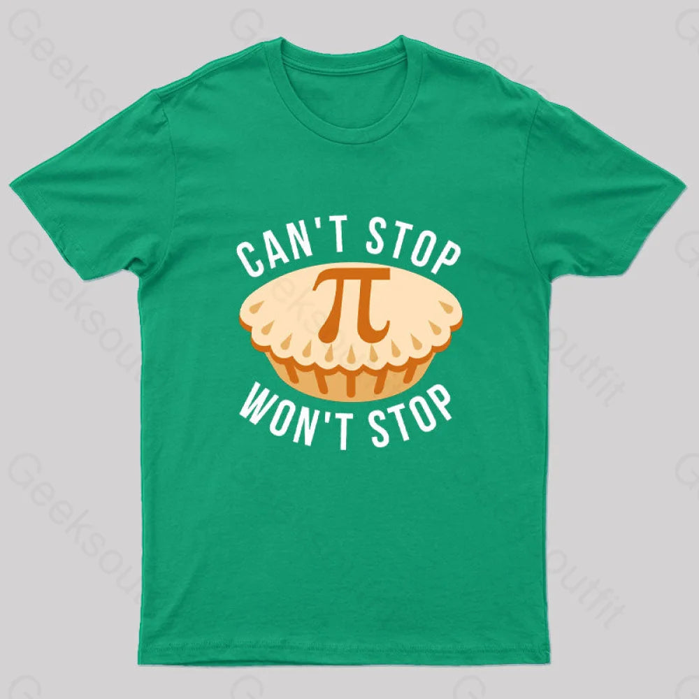 Can't Stop Won't Stop Nerd T-Shirt Sleek Women's Metallic