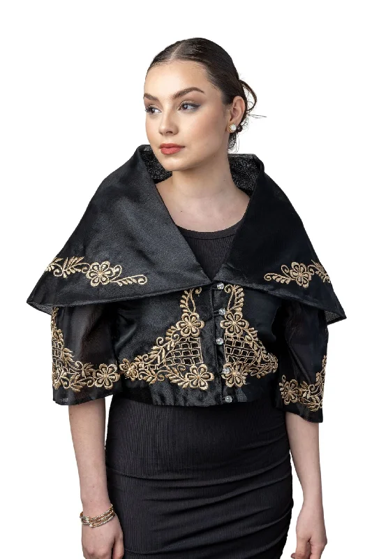 WA24 - Maria Clara Balona Black - Filipiniana Australian Beach