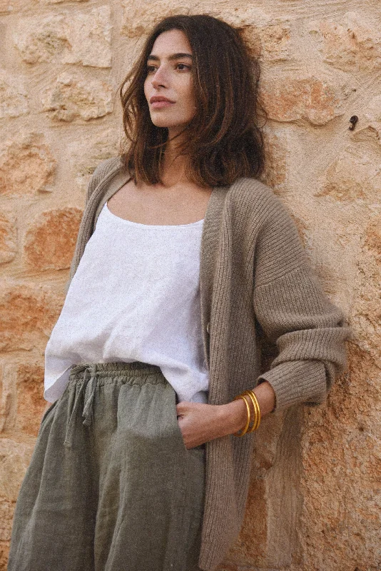 The Cashmere Muma Cardigan // Rye Dapper Women's Bow - adorned
