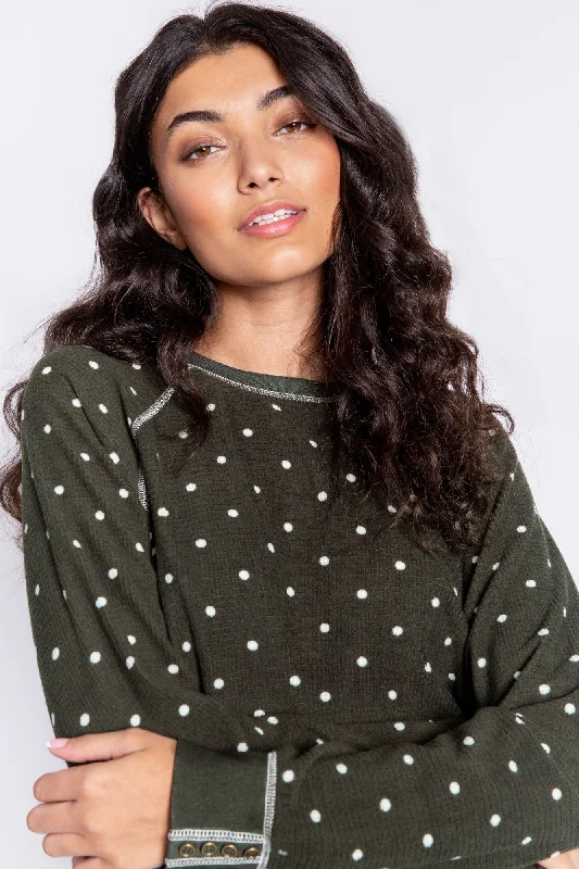 Pine Woods Long Sleeve Unique Women's Upcycled