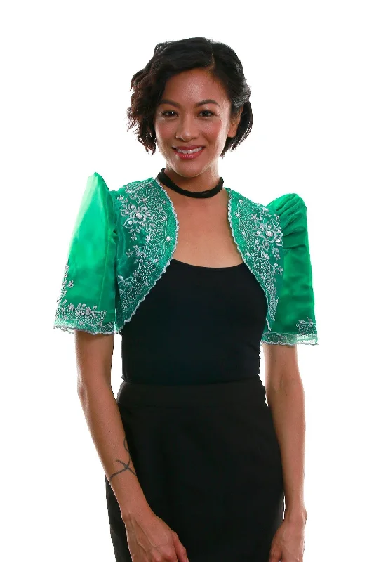 WR07 - Mestiza Bolero Green - Filipiniana Cashmere