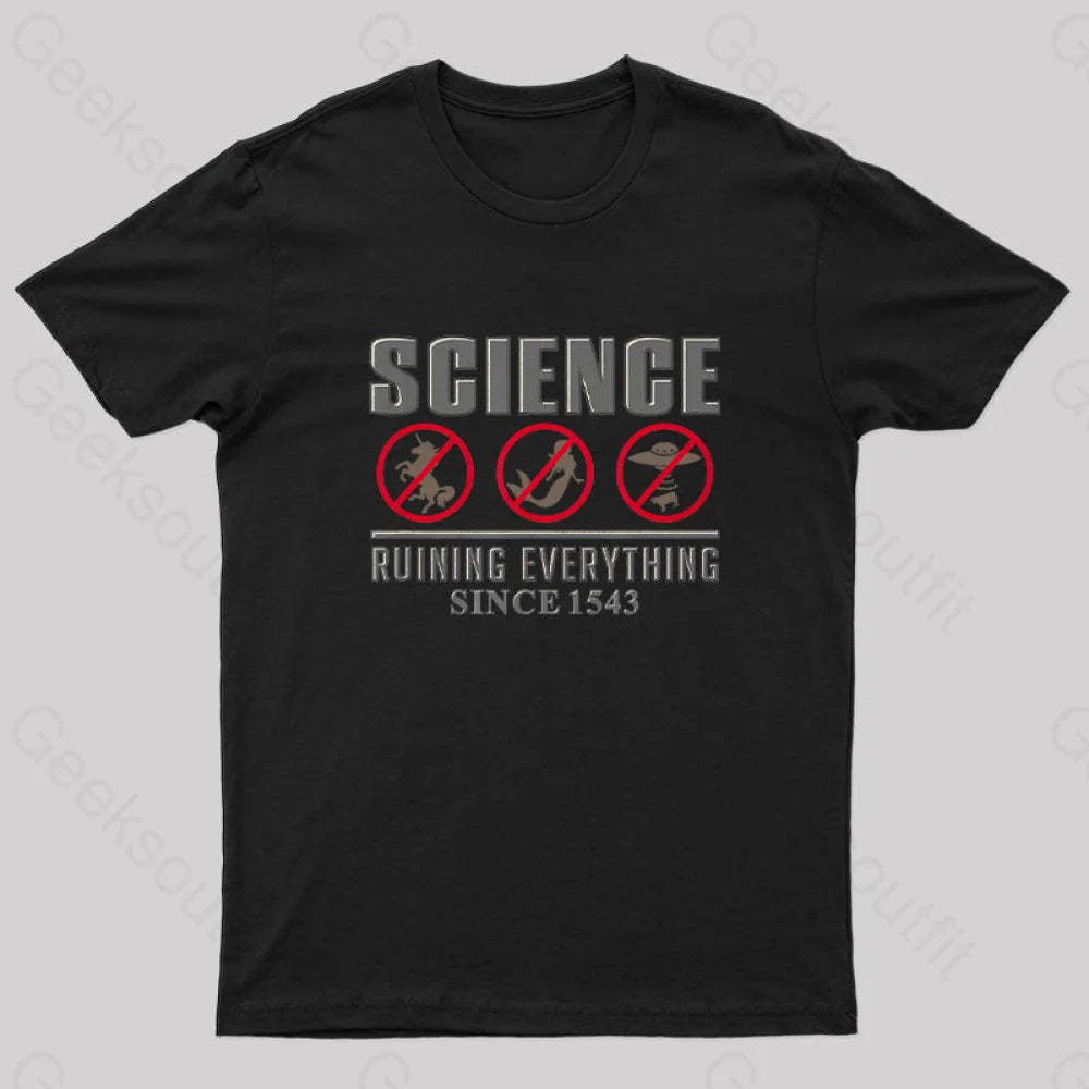 Science Ruining Everything Since 1543 Aliens T-Shirt Youthful Women's Anime - inspired