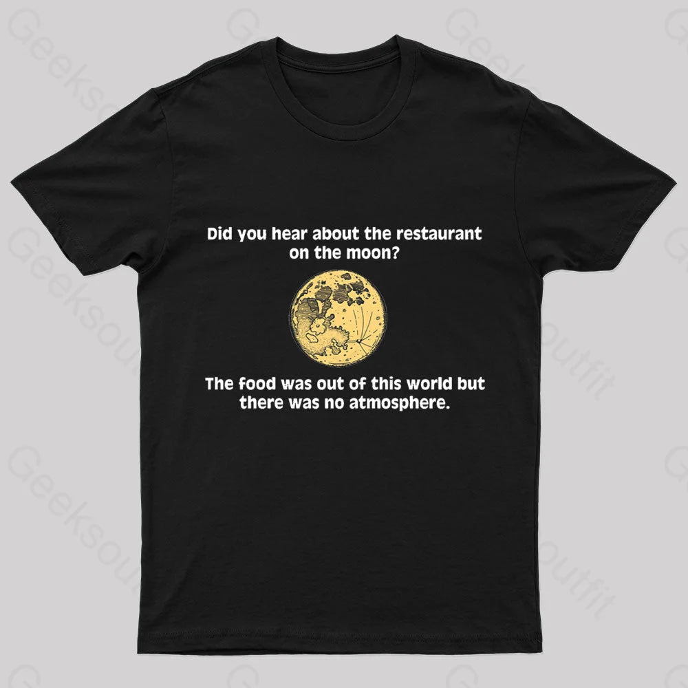 The Restaurant On The Moon Geek T-Shirt Athletic Women's High - 