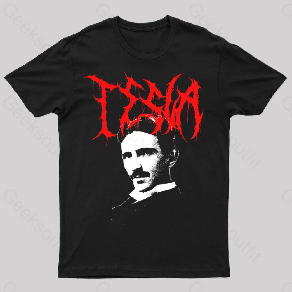 Tesla Black Metal Nerd T-Shirt Dapper Women's 1920S
