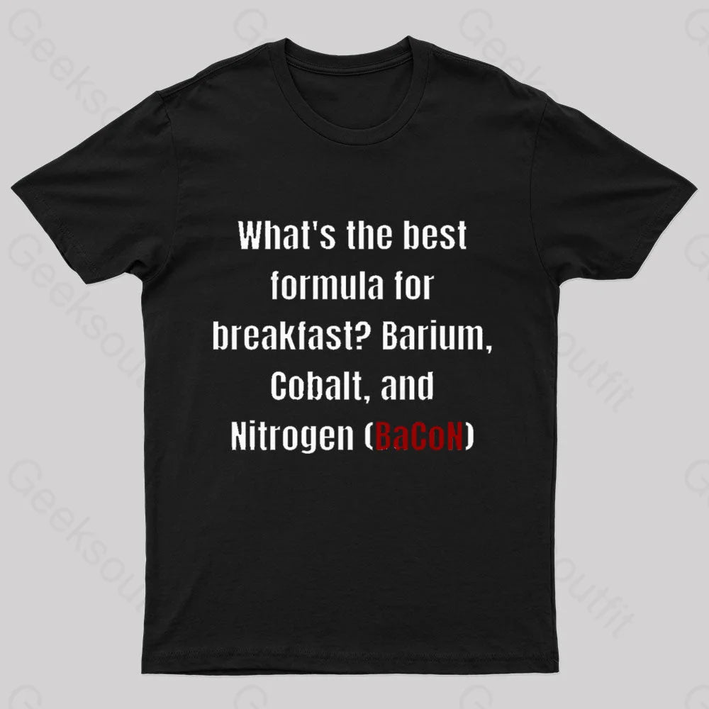 Chemistry Bacon Pun Nerd T-Shirt British Gentlewoman Style