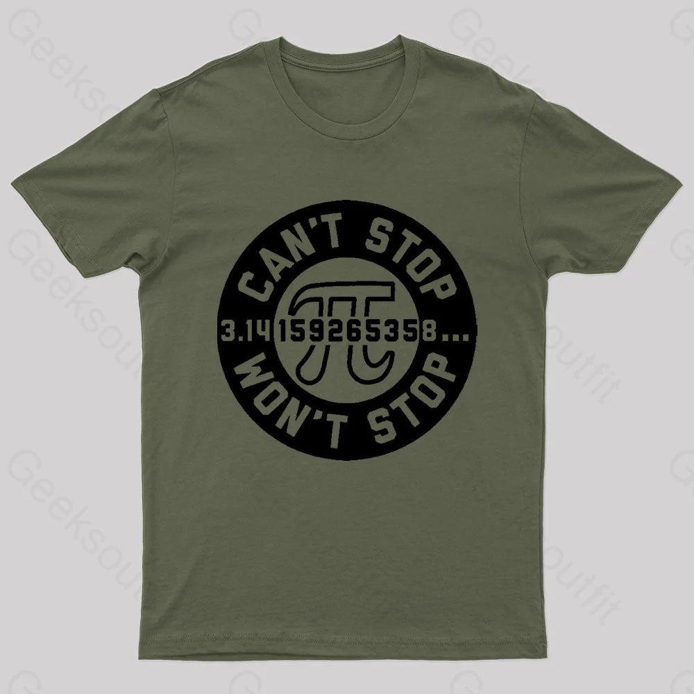 Can't Stop Pi T-Shirt Geek T-Shirt Feminine Women's Style 