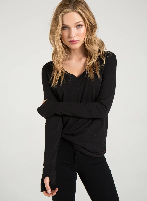 n:Philanthropy - Saint Long Sleeve in Black Cat Hip Women's Urban