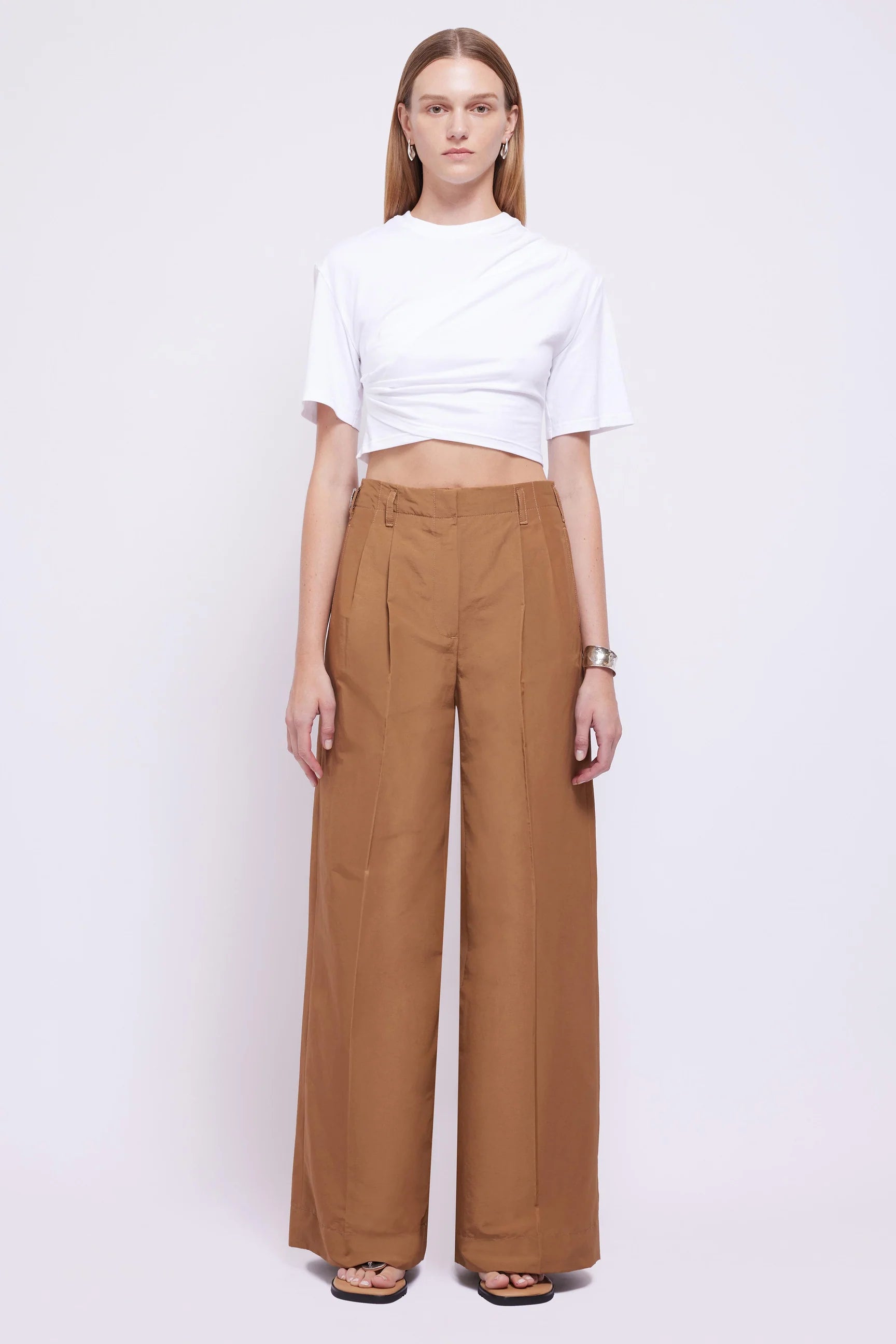 SIMKHAI - Maven Draped Top in White Trendy Women's 