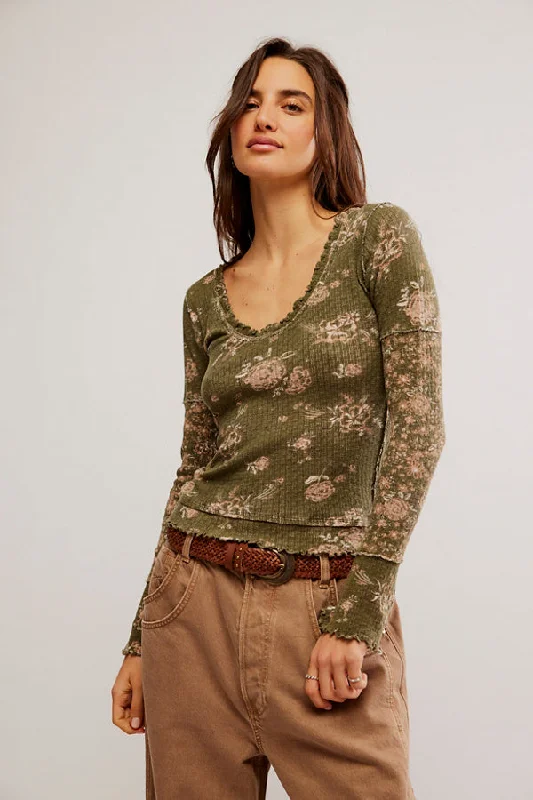 Clover Printed Thermal Sophisticated Women's 