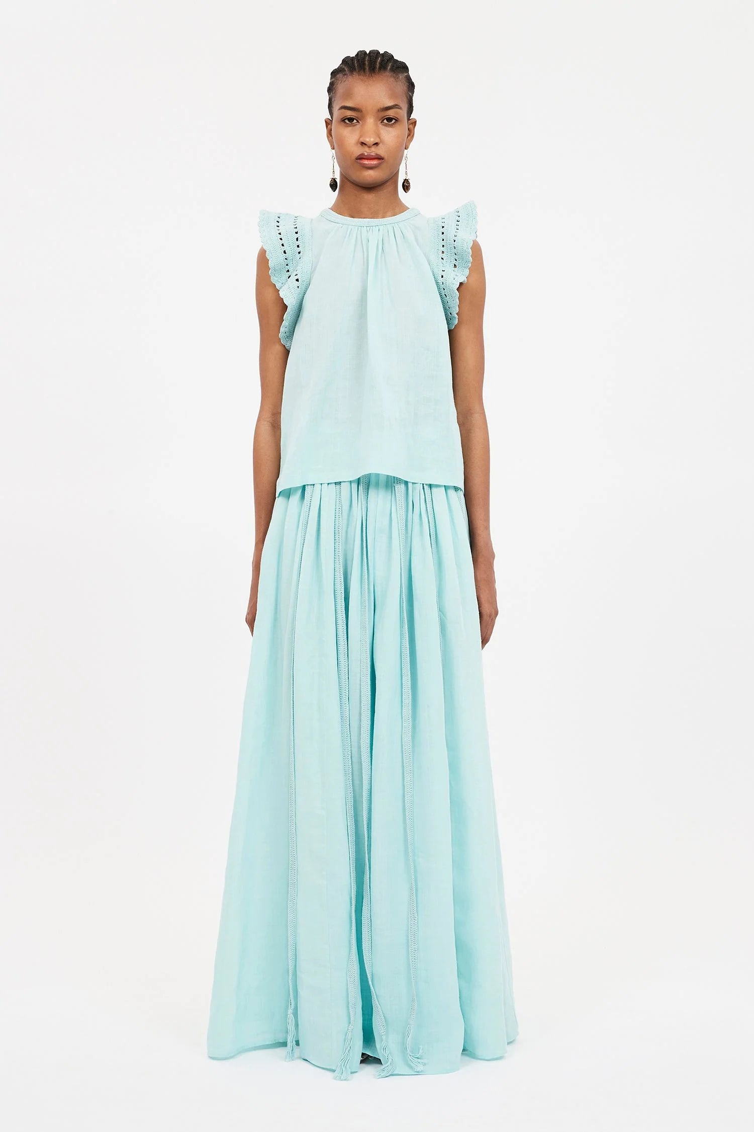 Ulla Johnson - Kai Top in Beryl Refined Women's Velvet