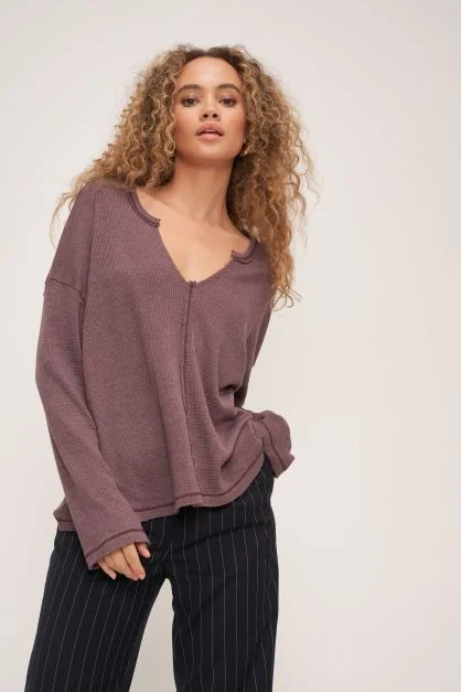 Ezra Notch Neck Thermal Long Sleeve Gym