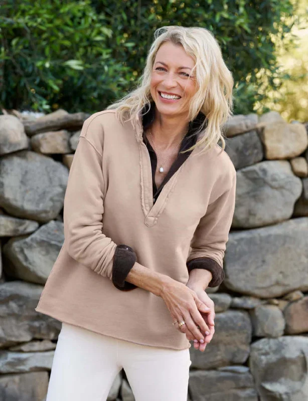 Frank & Eileen - Patrick Popover Henley in Biscotti Adventure