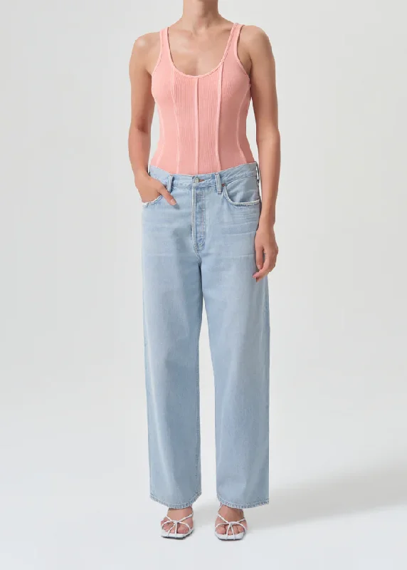 AGOLDE - Elna Bodysuit in Grapefruit Laid - back Women's Style