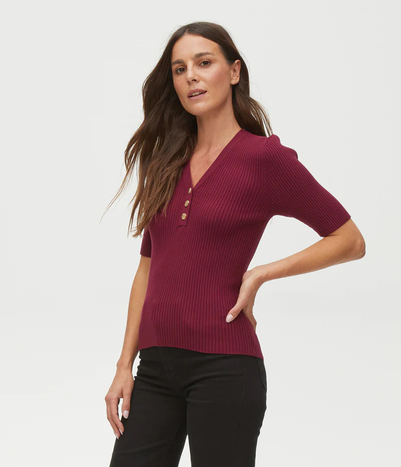 Jeanny Ribbed Top Business