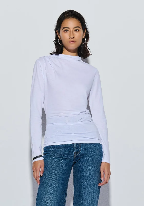 Nation LTD - Charlotte Asymmetric Top in White Sharp Women's Italian