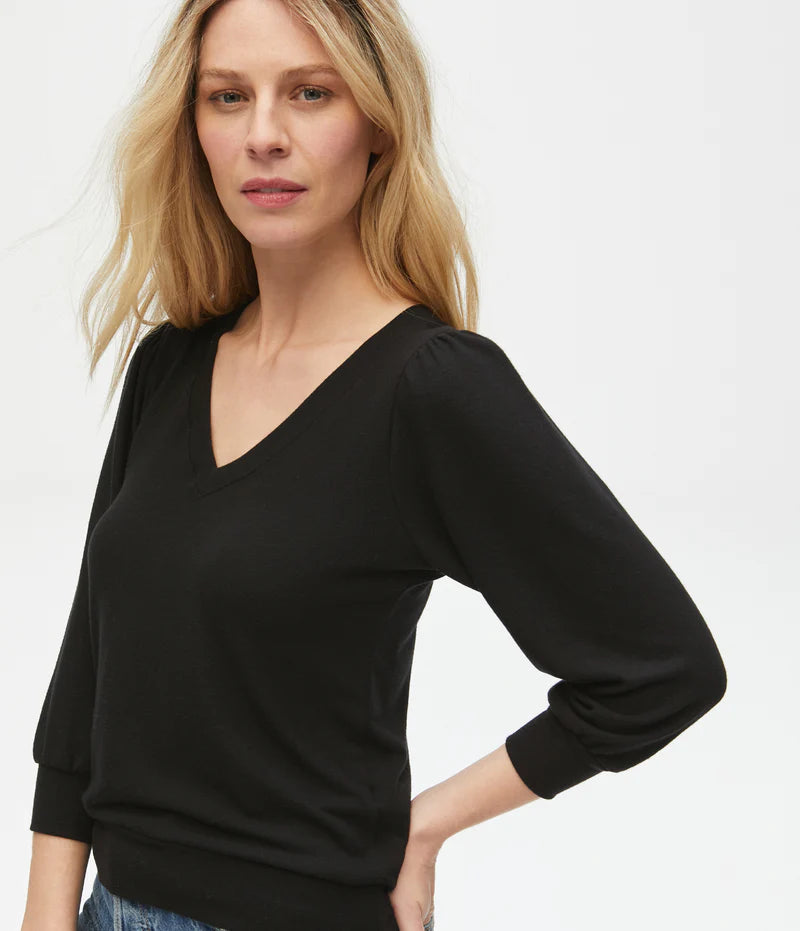Gabriella V-Neck Top Traditional Women's Wool