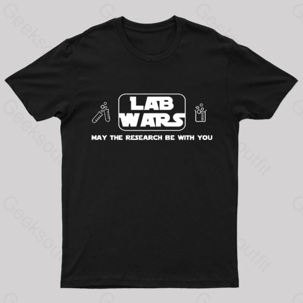 Lab Wars May The Research Be With You Nerd T-Shirt Polished Women's Silk