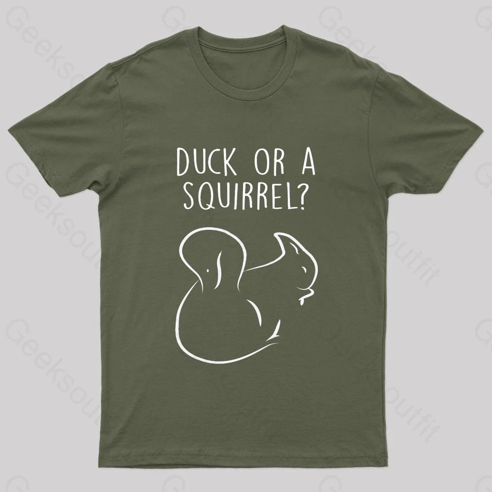 Squirrel Or Duck Nerd T-Shirt Refined Women's Hand - crafted