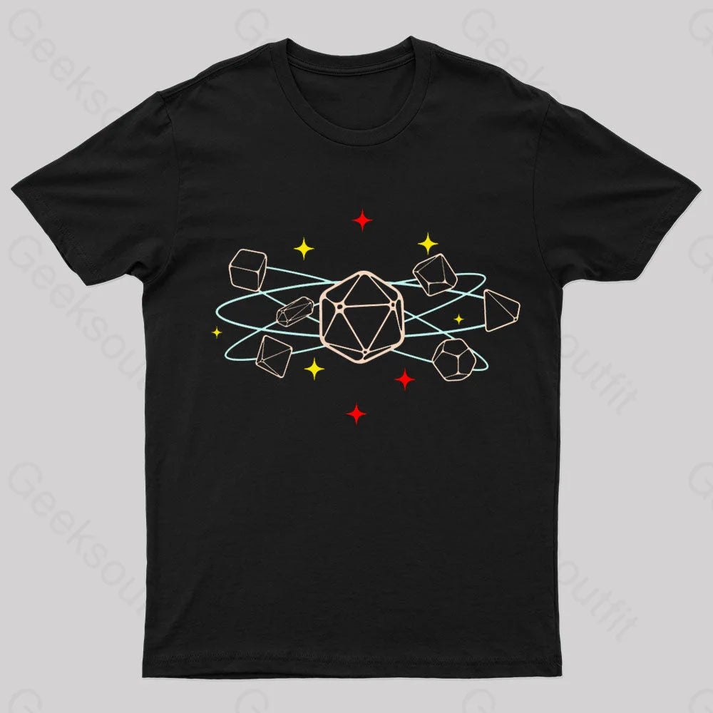 Dice Atom Tabletop RPG Geek T-Shirt Relaxed Women's Beachy