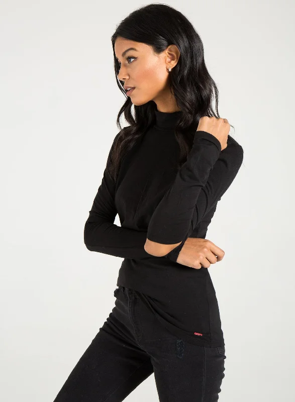 n:Philanthropy - River Turtleneck in Black Cat Earthy Women's 